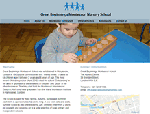 Tablet Screenshot of greatbeginningsnursery.com